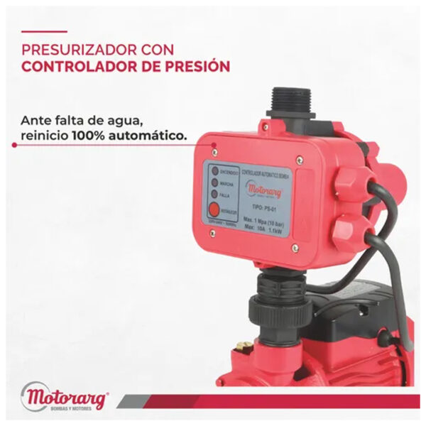 Bomba Agua Presurizadora Motorarg Pf Pres Calidad Excepcional - Imagen 4
