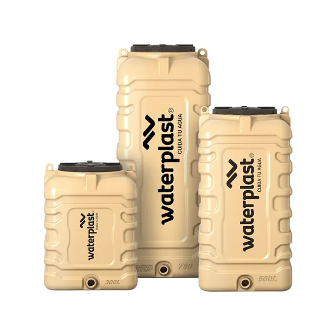 Tanque de Agua Ultradelgado Slim Proo Waterplast Vertical Tricapa 750 Litros Color Beige - Imagen 3