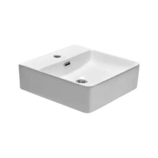 Bacha De Apoyo Peirano - Baño Lavatorio Cuadrada - 1 Agujero Color Blanco