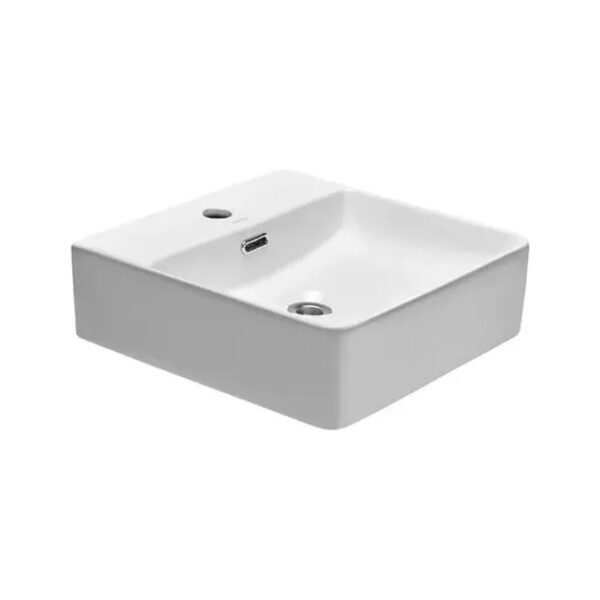 Bacha De Apoyo Peirano - Baño Lavatorio Cuadrada - 1 Agujero Color Blanco