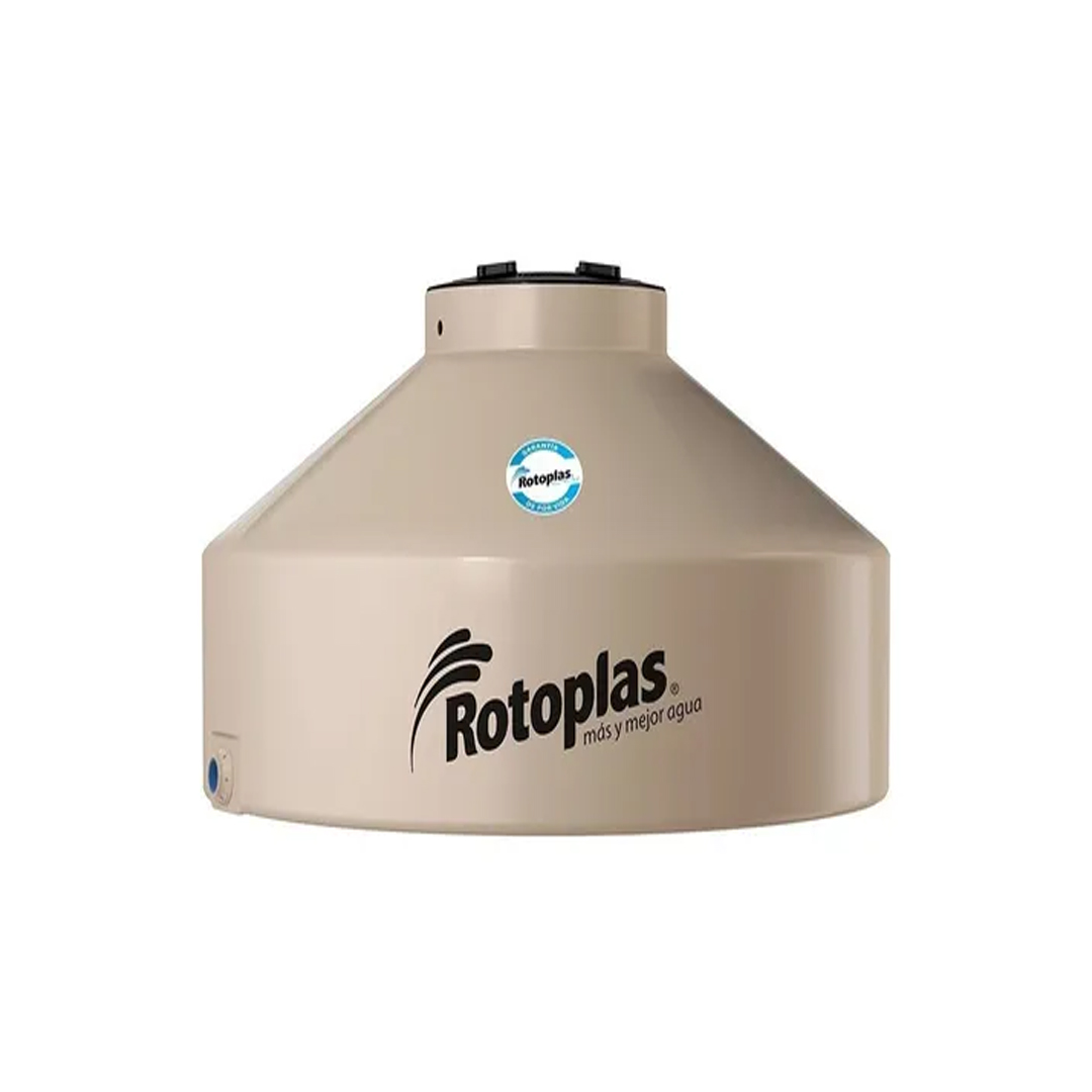 Tanque de agua Rotoplas 500L Flat tricapa vertical polietileno Color Beige