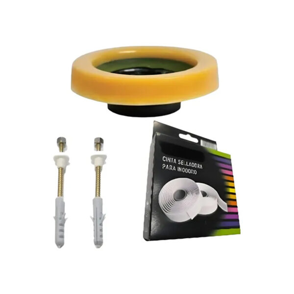 Kit Fijación Inodoro Cera + Sellador Antihongo + Tornillos