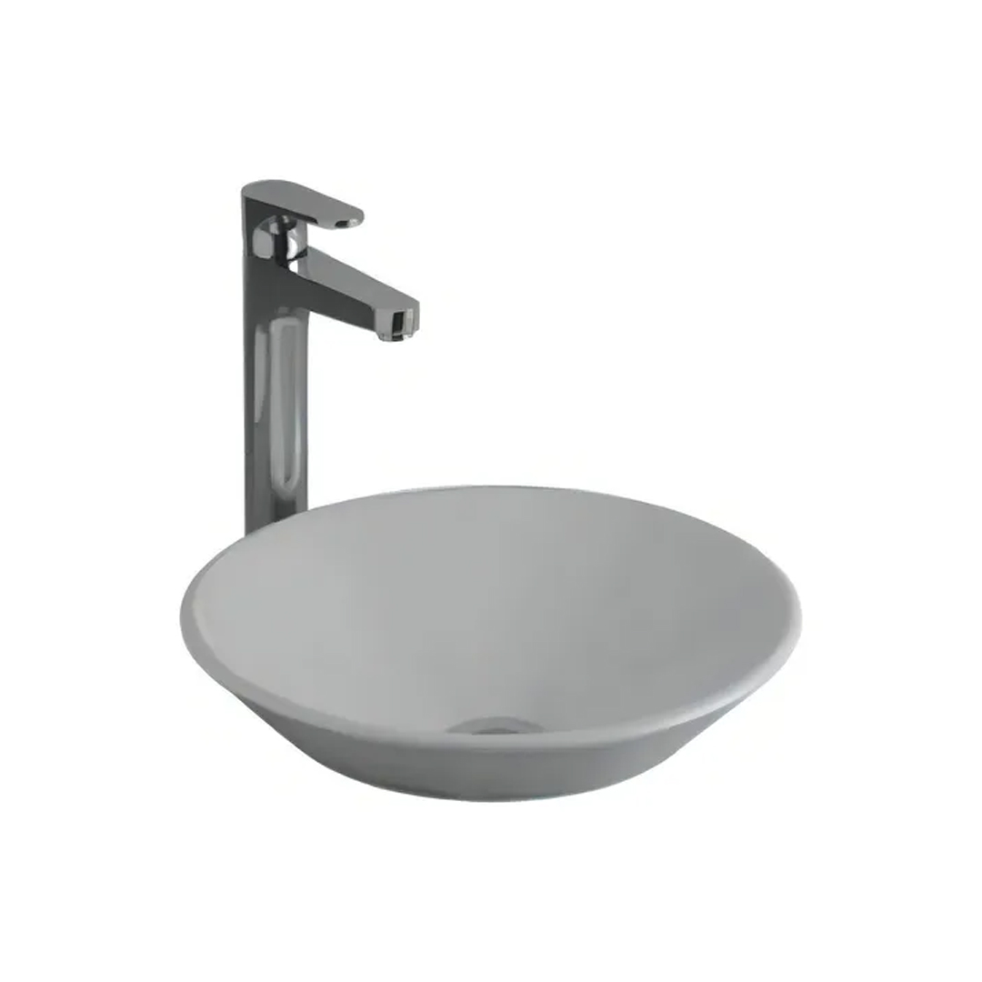 Bacha de baño de apoyar Ferrum Tori Cónica L241K blanco