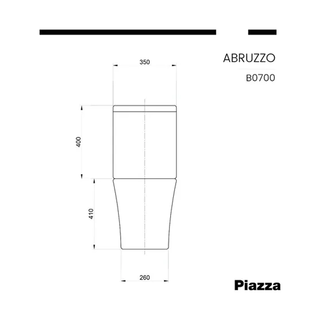 Inodoro Piazza B0700 Abruzzo Largo Apoyo Con Deposito Dual Y Tapa - Imagen 4