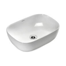 Bacha De Apoyo Para Baño Bch12 Peirano Rectangular 460x320x140 Lavatorio Vanitory Blanco Blanca Bano