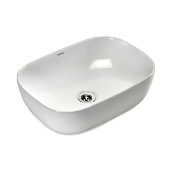 Bacha De Apoyo Para Baño Bch12 Peirano Rectangular 460x320x140 Lavatorio Vanitory Blanco Blanca Bano