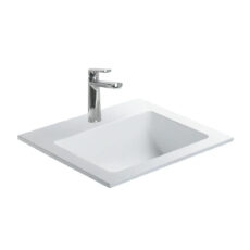 Bacha de baño de apoyo Ferrum Symi LJS1F blanco