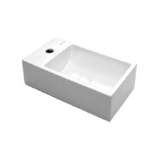 Bacha de baño de apoyar Piazza A146 blanco esmaltado 120mm de alto