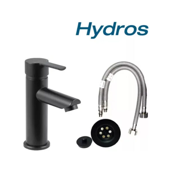 Grifería Hydros Para Lavatorio Medio Calyx Negro Mate 30900 - Imagen 2