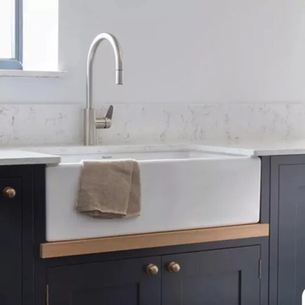 Bacha De Cocina Para Apoyar Peirano Bch16 Color Blanco Con Rejilla Y Desagote Blanca Rectangular Apoyo White Country - Imagen 2