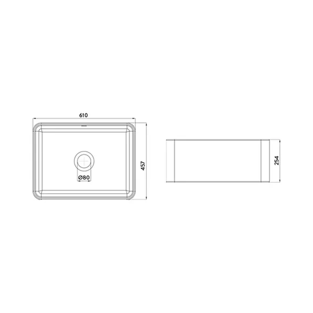 Bacha De Cocina Para Apoyar Peirano Bch16 Color Blanco Con Rejilla Y Desagote Blanca Rectangular Apoyo White Country - Imagen 3