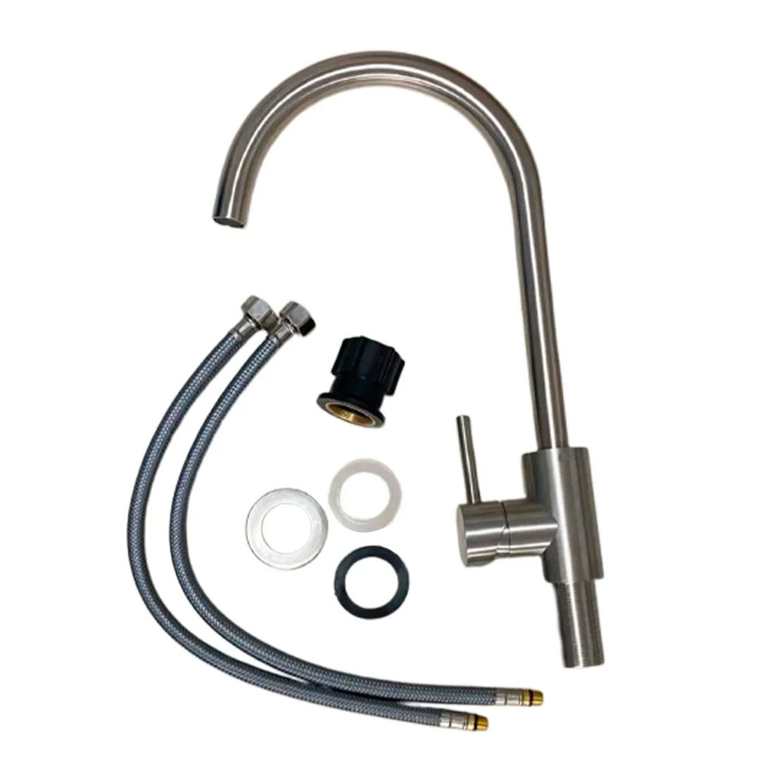 Griferia Monocomando Mesada Cocina Fv Inox One Acero Inox - Imagen 3