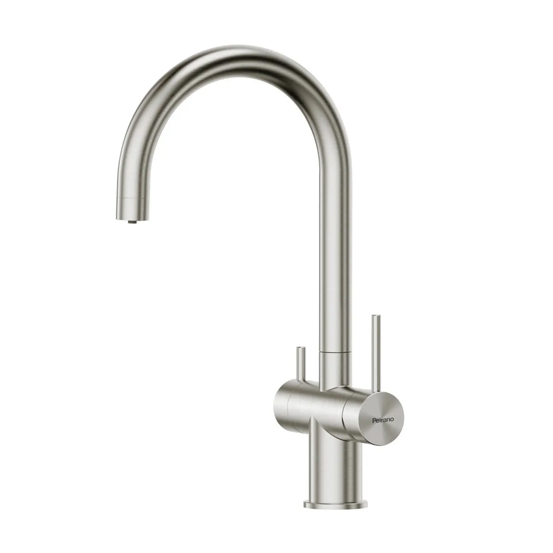 Grifería De Cocina Monocomando Con Filtro De Agua Peirano Vita 22-178 Con Purificador Color Acero Inoxidable Acabado Pulido Canilla Grifo Mezcladora Purificada