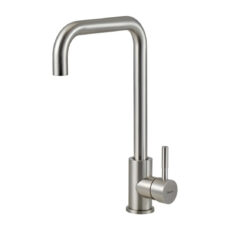 Grifería Cocina Monocomando Peirano Swift 20-147 Acero Pulido Cierre Cerámico Canilla Mezcladora Agua Fria Caliente Mesada