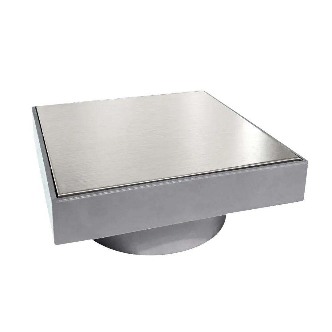 Desagüe Acuadual Rejilla 15x15cm Doble Vista Revestible Porcelana Acero Inoxidable Baños Abierta/Ciega