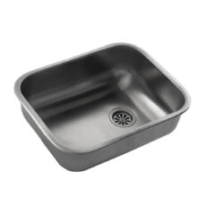 Pileta Simple Mi Pileta 143EC Acero Inoxidable Bajo Mesada Plateada