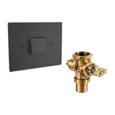 Combo Valvula Peirano A1540 + Tecla Descarga A1539n Negro