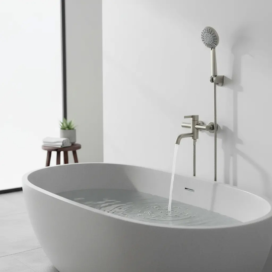 Ducha Exterior Baño Grifería Peirano Monocomando Steel 83-205 Con Duchador Extensible De Mano Con Transferencia Cierre Ceramico Bañera Acabado Acero Inoxidable Color Bano - Imagen 3