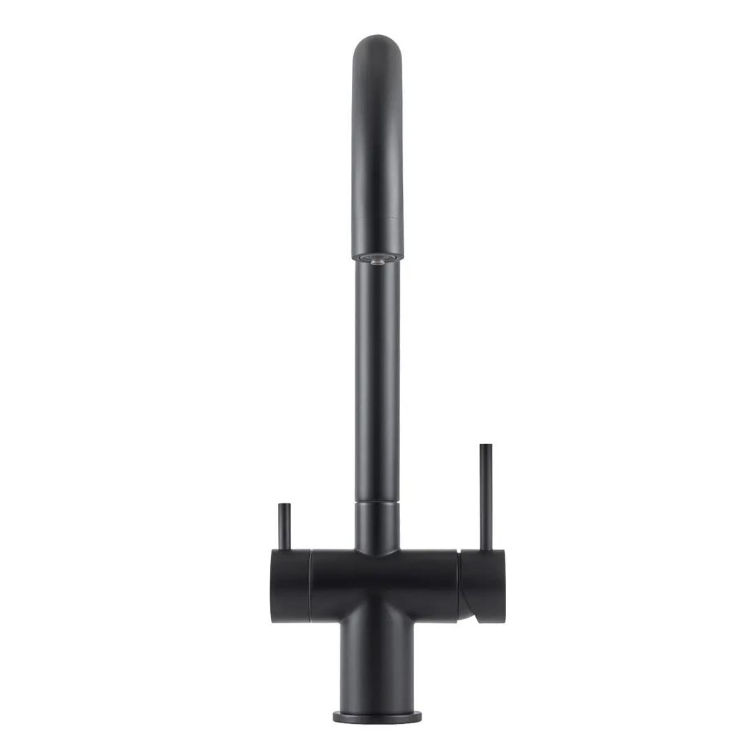 Grifería De Cocina Monocomando Con Filtro De Agua Peirano Vita Black 22-178n Con Purificador Color Negro Acabado Mate Canilla Grifo Mezcladora Purificada Negra - Imagen 4