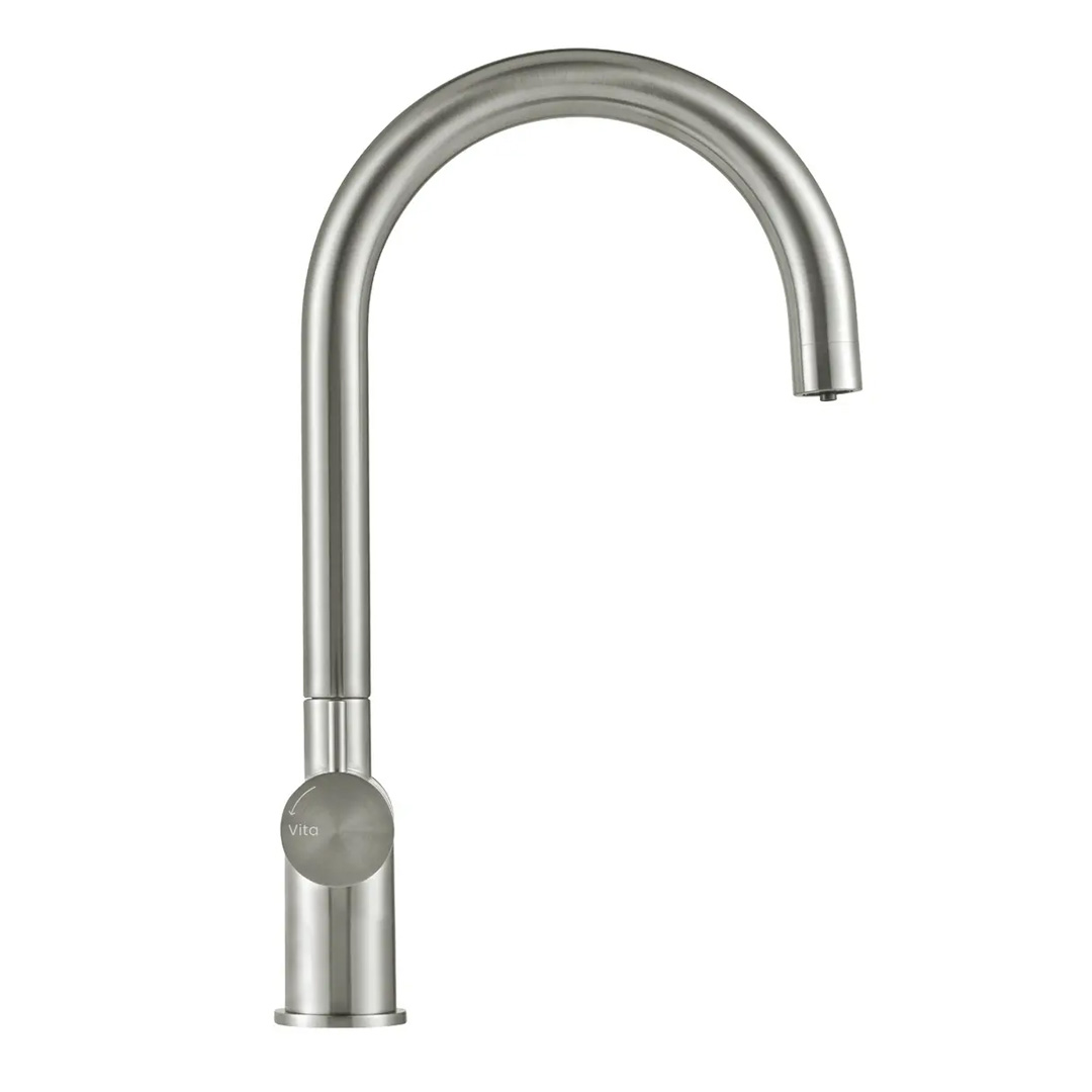 Grifería De Cocina Monocomando Con Filtro De Agua Peirano Vita 22-178 Con Purificador Color Acero Inoxidable Acabado Pulido Canilla Grifo Mezcladora Purificada - Imagen 3